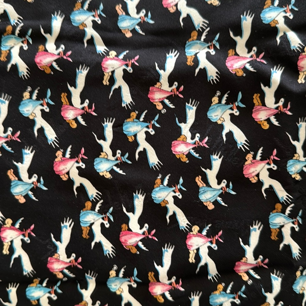 Nicole Miller Stork with Baby Scarf